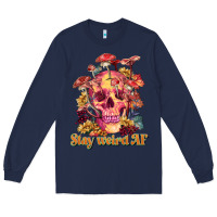 Navy stay weird af Long Sleeve Tee - RanaPortraitStore