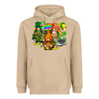 Mushroom St. Patrick's Day gnomies with truck Heavyweight Hoodie - HowdyJamesFarm