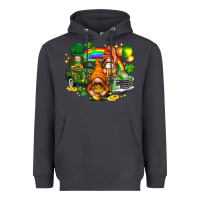 Smoke St. Patrick's Day gnomies with truck Heavyweight Hoodie - HowdyJamesFarm