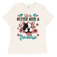 Bone life is better with a frenchie Ladies Tee - Jasminsmagicworld