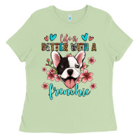 Matcha life is better with a frenchie Ladies Tee - Jasminsmagicworld