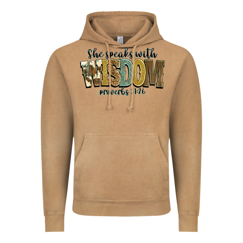She Speaks With Wisdom Proverbs 31 26 Vintage Hoodie by NancyCooperArtShop | Teevron