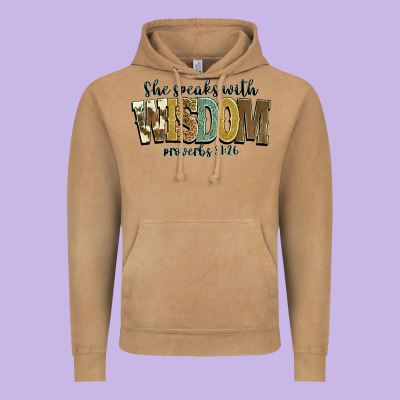 She Speaks With Wisdom Proverbs 31 26 Vintage Hoodie Designed By Nancycooperartshop