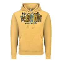 Vintage Mustard she speaks with wisdom proverbs 31 26 Vintage Hoodie - NancyCooperArtShop