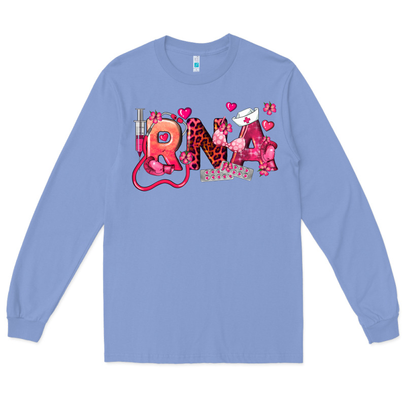 Rna Breast Cancer Registered Nurse Assistant Long Sleeve Tee by LillyAllenDesigns | Teevron