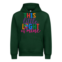 Forest Green This Little Light Of Mine Urban Hoodie - CowhideDigitalArt