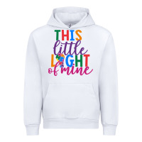 White This Little Light Of Mine Urban Hoodie - CowhideDigitalArt