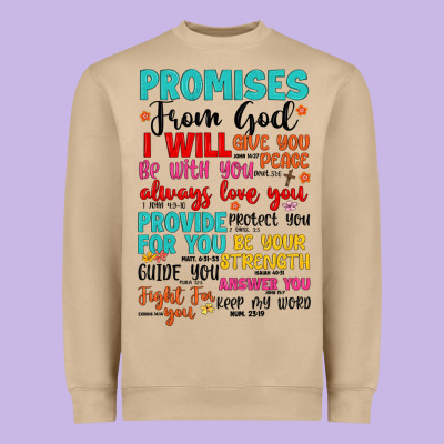 Promises From God Heavyweight Sweatshirt Designed By Artiststas