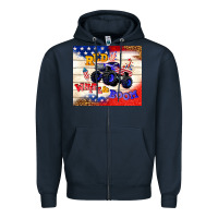 Navy red white & boom Zipper Hoodie - TumblerDesignByShophia