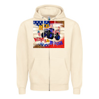 Sandshell red white & boom Zipper Hoodie - TumblerDesignByShophia