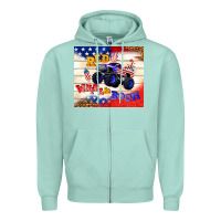 Seafoam red white & boom Zipper Hoodie - TumblerDesignByShophia