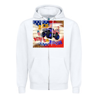 White red white & boom Zipper Hoodie - TumblerDesignByShophia