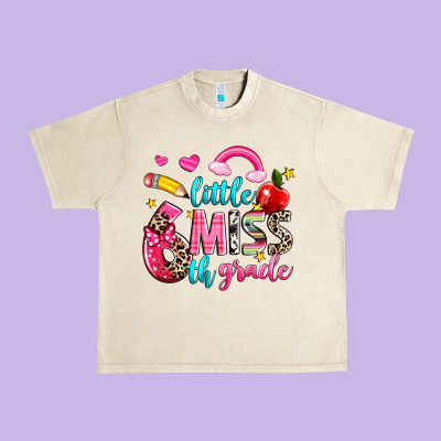 Little Miss Sixth Grade Urban Heavy Tee Designed By Nancycooperartshop