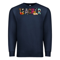 Navy teacher Premium Sweatshirt - OliviaCreatesArt
