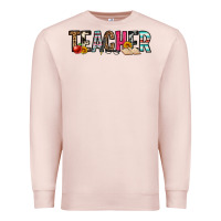Pale Pink teacher Premium Sweatshirt - OliviaCreatesArt