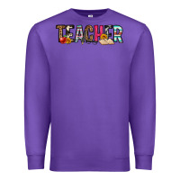 Purple teacher Premium Sweatshirt - OliviaCreatesArt