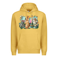 Antique Gold Easter Day wine glasses bunny Premium Hoodie - HowdyJamesFarm