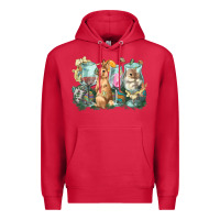 Cardinal Easter Day wine glasses bunny Premium Hoodie - HowdyJamesFarm