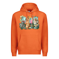 Carrot Easter Day wine glasses bunny Premium Hoodie - HowdyJamesFarm