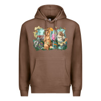 Chestnut Easter Day wine glasses bunny Premium Hoodie - HowdyJamesFarm