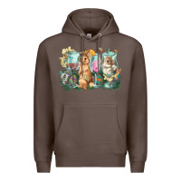 Coffee Easter Day wine glasses bunny Premium Hoodie - HowdyJamesFarm