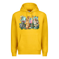 Lemon Easter Day wine glasses bunny Premium Hoodie - HowdyJamesFarm