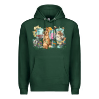 Sports Green Easter Day wine glasses bunny Premium Hoodie - HowdyJamesFarm