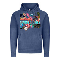 Vintage Denim small businesses summer vibe Vintage Hoodie - NancyCooperArtShop