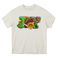 Joy With Football Ball And Sunflower Ado Heavy Core Tee | Teevron