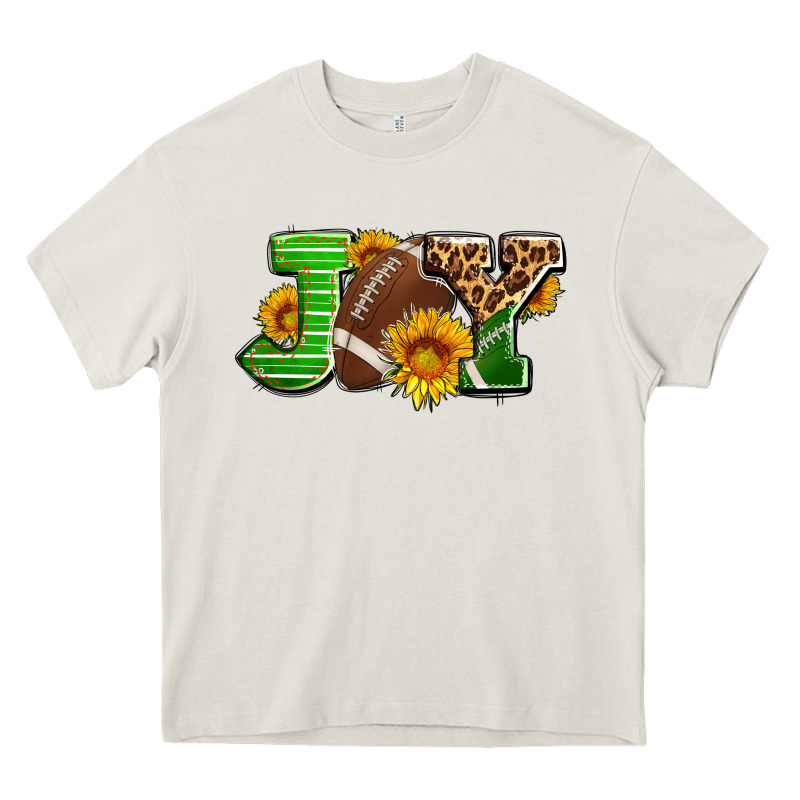 Joy With Football Ball And Sunflower Ado Heavy Core Tee by AdoDesignShop | Teevron