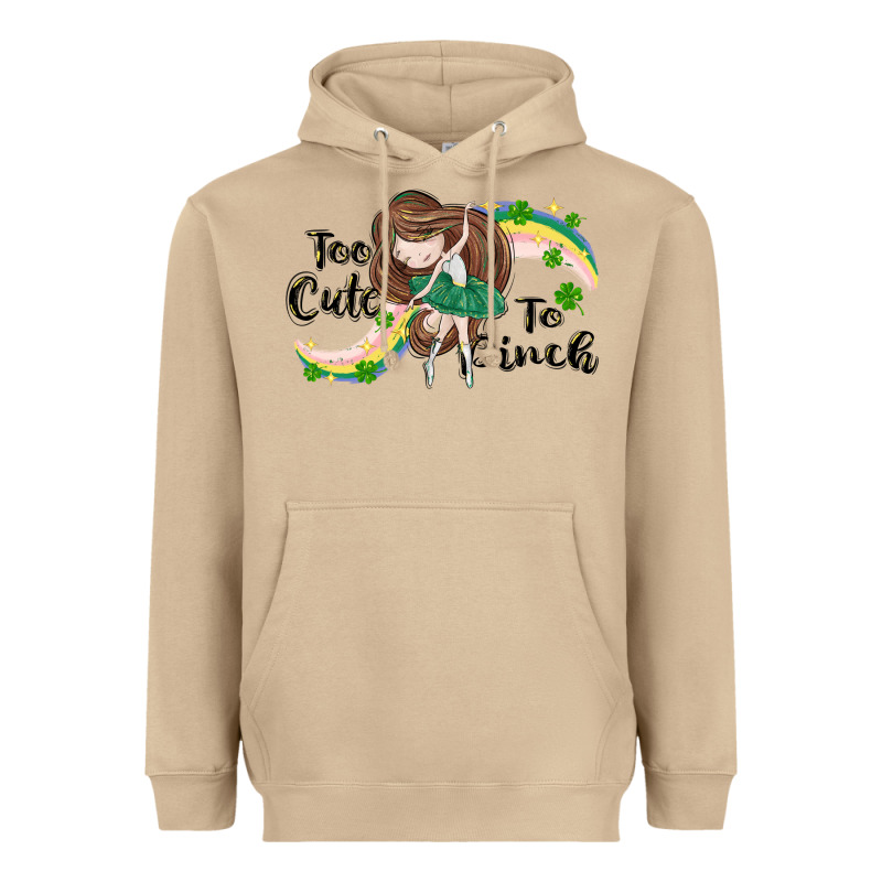 St. Patrick' Too Cute To Pinch Heavyweight Hoodie by CowGirlArtShop | Teevron