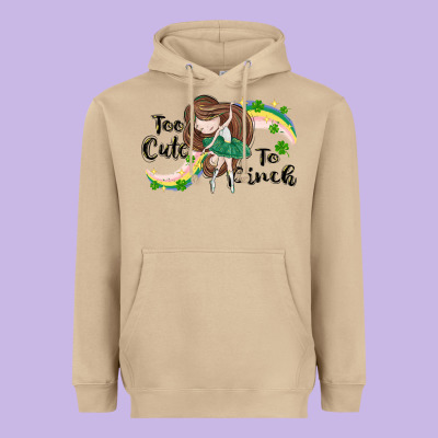St. Patrick' Too Cute To Pinch Heavyweight Hoodie Designed By Cowgirlartshop