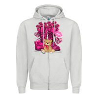 Dove Grey Army boots Valentine's Day Zipper Hoodie - HowdyJamesFarm
