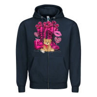 Navy Army boots Valentine's Day Zipper Hoodie - HowdyJamesFarm