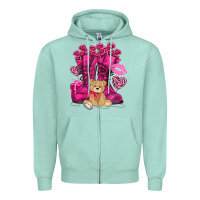 Seafoam Army boots Valentine's Day Zipper Hoodie - HowdyJamesFarm