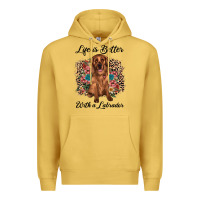 Antique Gold life is better with a labrador Premium Hoodie - JahusDesignShop