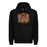 Black life is better with a labrador Premium Hoodie - JahusDesignShop