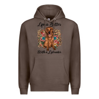 Coffee life is better with a labrador Premium Hoodie - JahusDesignShop