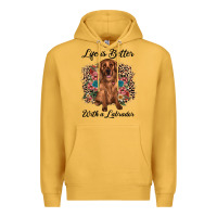 Mustard life is better with a labrador Premium Hoodie - JahusDesignShop