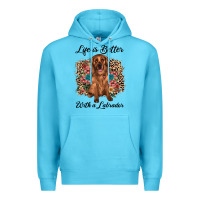 Ocean Blue life is better with a labrador Premium Hoodie - JahusDesignShop