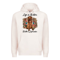 Pale Pink life is better with a labrador Premium Hoodie - JahusDesignShop