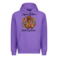 Purple life is better with a labrador Premium Hoodie - JahusDesignShop