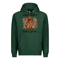 Sports Green life is better with a labrador Premium Hoodie - JahusDesignShop
