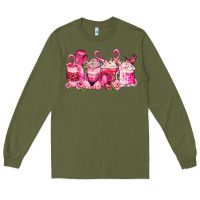 Army Green cancer coffee cups Long Sleeve Tee - LillyAllenDesigns