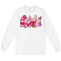 White cancer coffee cups Long Sleeve Tee - LillyAllenDesigns