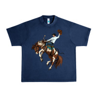 Navy american paint horse rodeo cowboy Urban Heavy Tee - MaliasSmallBusiness