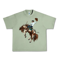 Oil Green american paint horse rodeo cowboy Urban Heavy Tee - MaliasSmallBusiness