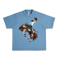 Pebble Blue american paint horse rodeo cowboy Urban Heavy Tee - MaliasSmallBusiness