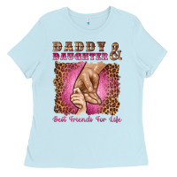 Baby Blue daddy and daughter best friends for life Ladies Tee - Artiststas
