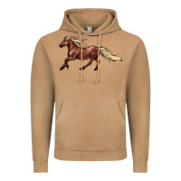 Vintage Camel running horse Vintage Hoodie - NancyCooperArtShop